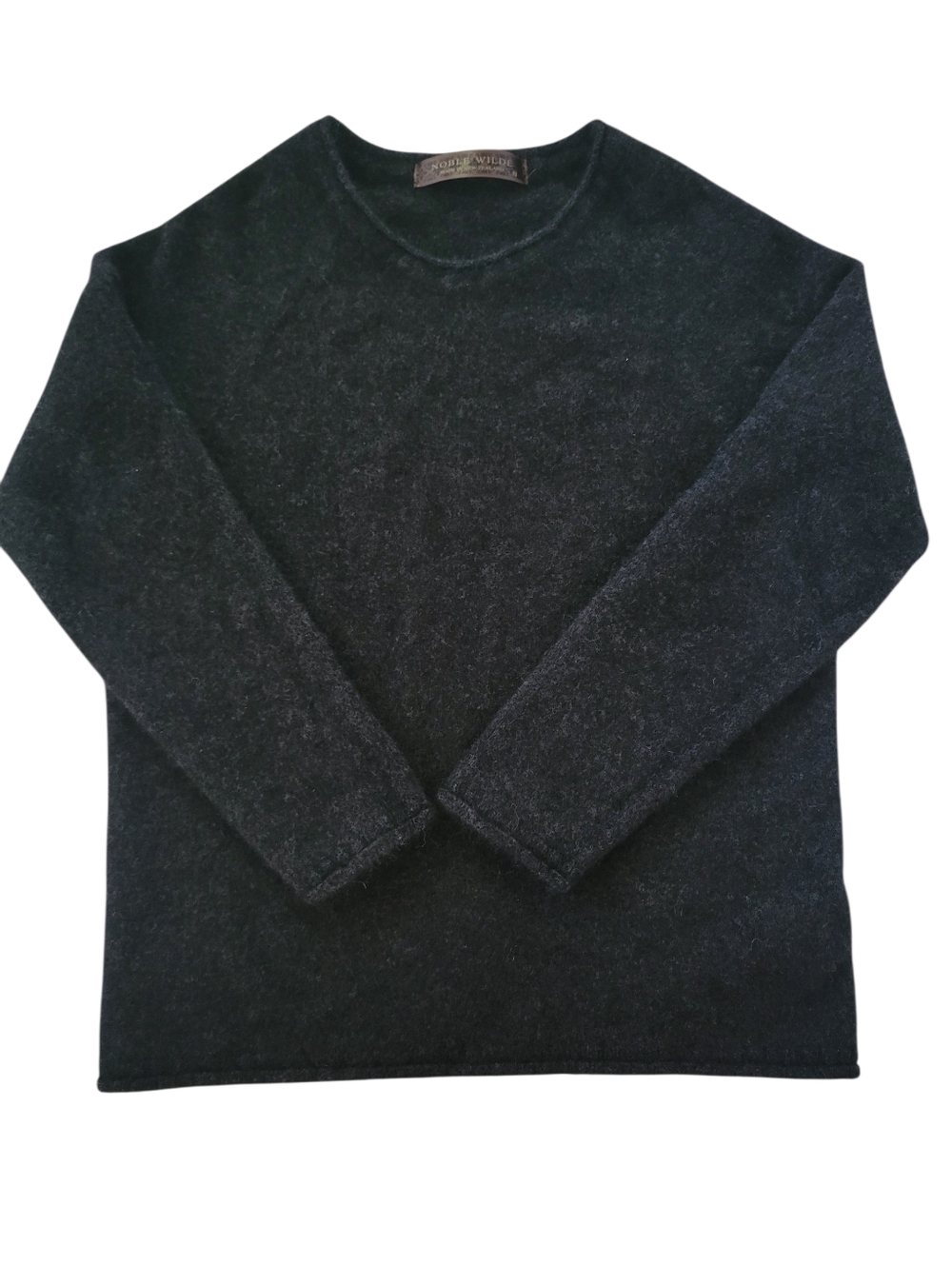 Noble Wilde Possum Merino Crewneck Sweater Women’s size 12 in Charcoal Grey
